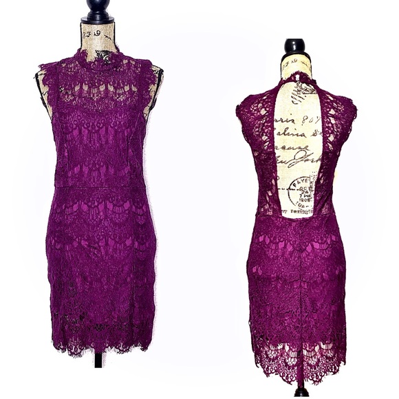 NWT Free People Daydream Lace Bodycon Slip Dress S - Picture 6 of 9